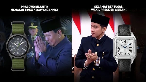 Intip Harga Jam Tangan Prabowo dan Gibran yang Dipakai saat Pelantikan, Beda Jauh