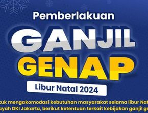 Ada 26 Titik Lokasi, Aturan Ganjil Genap Jelang Tahun Baru 2025