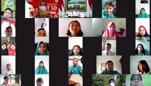Siswa SDN Sudimara Banyumas Tanya ke Jokowi. 'Kalau Jadi Presiden Ngapain Aja?'