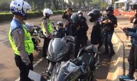 Tak Pakai Plat Nomor, Konvoi Moge di Tangerang Tetap Kena Tilang