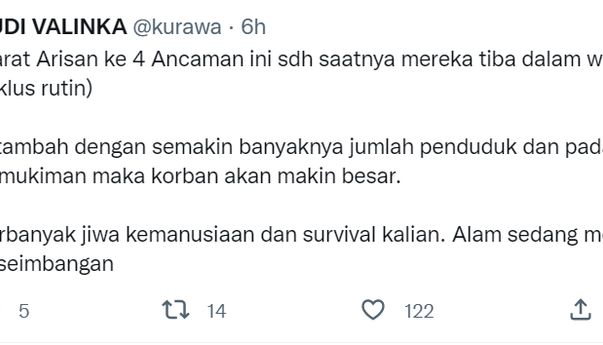 Rudi Valinka Sebut Ada 4 Bencana Alam Besar Mengancam Pulau Jawa: Ibarat Arisan yang Sudah Saatnya Tiba