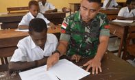 TNI Ikut Kegiatan Pembelajaran di Sekolah-sekolah Papua Nugini