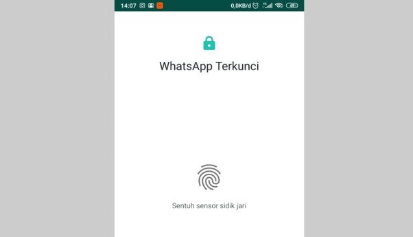 Begini Cara Mengunci Aplikasi WhatsApp Menggunakan Sidik Jari