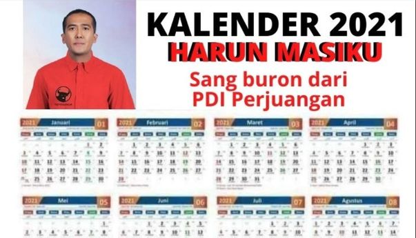 Viral Muncul Kalender 2021 Bergambar Wajah Koruptor, Wajah Buron dari PDI Perjuangan Terpampang