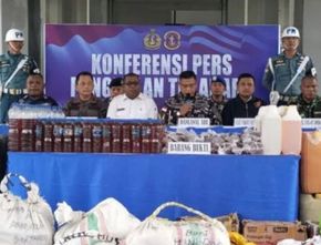 TNI AL Gagalkan Penyelundupan 1 Ton Minuman Keras di Kepulauan Aru