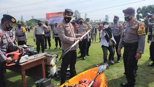 Klaten Siaga Merapi, Polisi Lakukan Apel Kesiapan Bencana