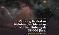 Gunung Krakatau Meletus dan Menelan Korban Sebanyak 36.000 Jiwa
