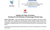 Press Release: Klarifikasi Atas Pemberitaan Kemendag dan Kasus Minyak Goreng Pada Media Online Djawanews.com, 11 Maret 2022