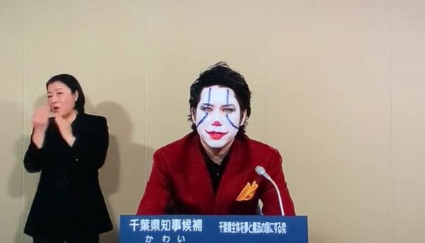 Calon Gubernur di Jepang Jadi Joker untuk Berkampanye, Janji Politiknya Unik
