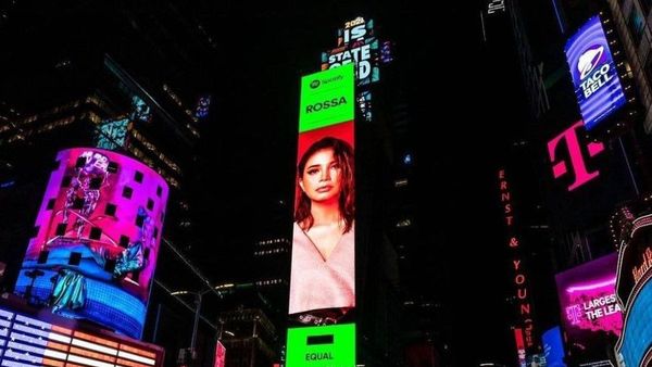 Setelah Raisa, Kini Giliran Wajah Rossa yang Terpampang di Billboard Times Square
