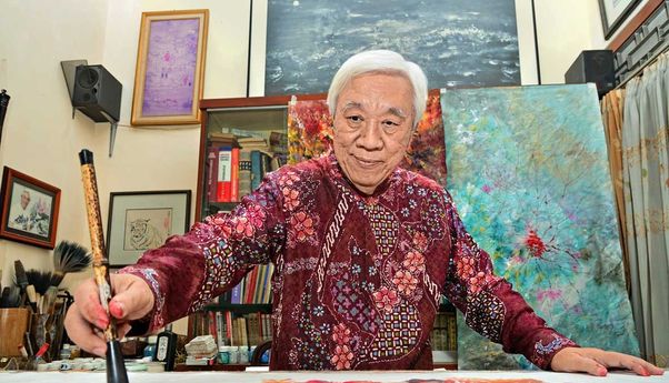 Bantu Relawan Covid-19 dan Merapi, Sidik W. Martowidjojo Lelang Lukisan Bersama PWI DIY