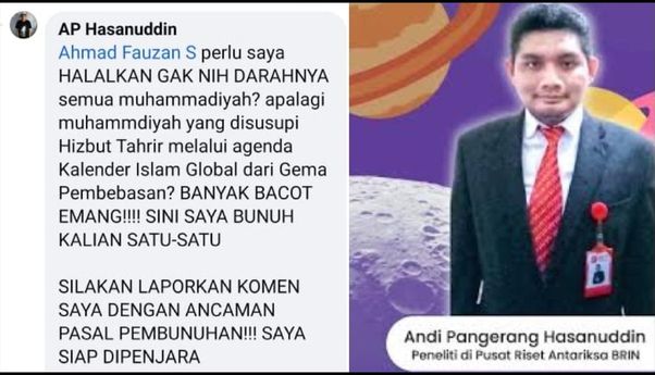 Peneliti BRIN AP Hasanuddin Ancam Bunuh Warga, PWM DKI Dukung PP Muhammadiyah Ambil Langkah Hukum