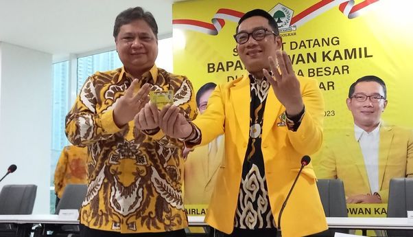 Jabar atau Jakarta, Airlangga Tantang Ridwan Kamil Tingkatkan Elektabilitas dalam 1 Bulan