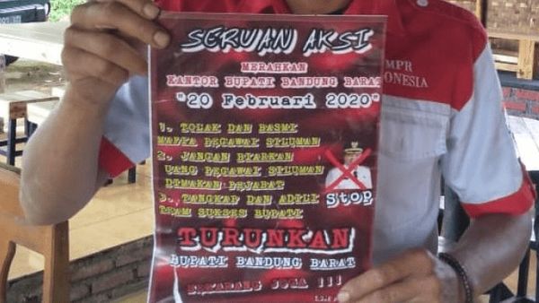 Lewat Pamflet, Bupati Bandung Barat, Aa Umbara Sutisna Diancam Akan Digulingkan