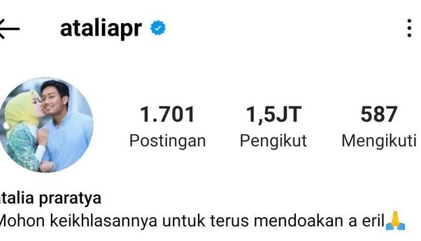 Istri Ridwan Kamil Ganti Foto Profil dan Bio Instagram: Mohon Keikhlasannya untuk Terus Mendoakan A Eril