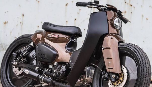 Modifikasi Custom K-Speed, Honda Super Cub Tampil dengan Gaya Retro Klasik