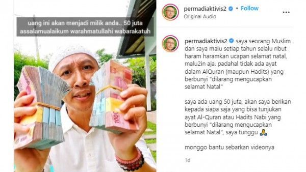 Abu Janda Isap Jempol dan Gigit Jari: Netizen Buktikan Dalil Larangan Ucapkan Selamat Natal, Tak Dapat Rp50 Juta dan Dibalas Jari Tengah