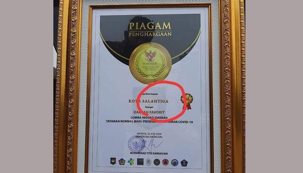 Berita Jateng: Kemendagri Salah Ketik Salatiga jadi Salahtiga di Piagam
