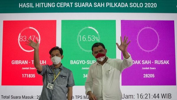 Hasil Real Count Pilkada Solo: Putra Jokowi Menang Telak, Raih 80 Persen Lebih Suara