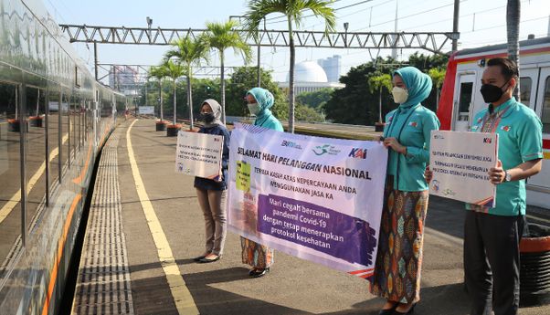 Apa Saja yang Dilakukan KAI di Stasiun Gambir Rayakan Hari Pelanggan Nasional 2021