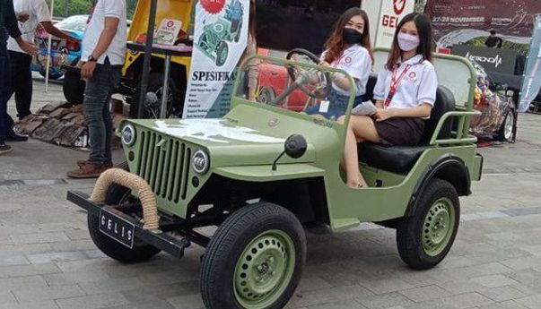 Mobil Jeep Mini Tenaga Listrik, Gelis dan Cakep Buat Jalan