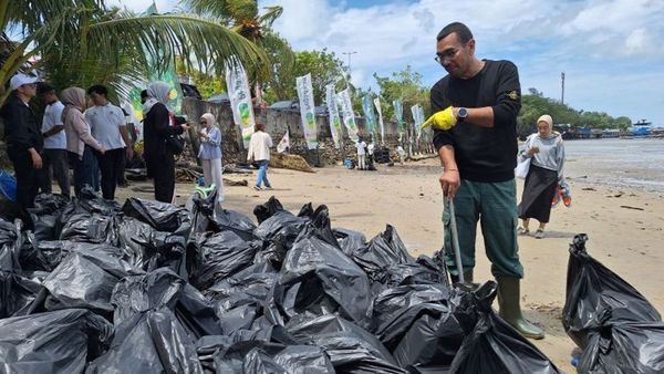 Bersihkan Pesisir Pantai, DLH Balikpapan Angkat Sampah 9 Ton per Hari