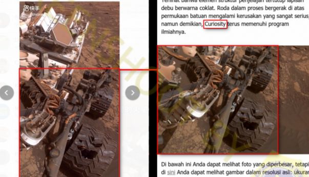 Beredar di WhatsApp Grup Foto Berwarna di Mars dari Pesawat Ruang Angkasa China, Benarkah?