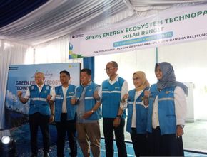 Mantep! PLN Resmikan Green Energy Ecosystem Technopark (GEET) Pulau Rengit untuk Listrik Hijau 24 Jam