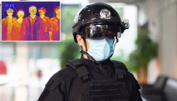 Helm Pintar Bantu Polisian Deteksi Suhu Tubuh Seseorang dengan Cepat
