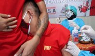 Napi dari Rutan Temanggung ini Nangis Kejer Saat Disuntik Vaksin