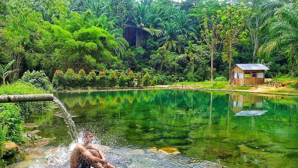 Menikmati Sejuknya Pemandian Pulau Batu di Bah Kapul, Pematangsiantar