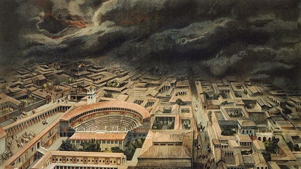 Mengungkap Misteri Mosaik Bergambar Anjing di Reruntuhan Kota Pompeii