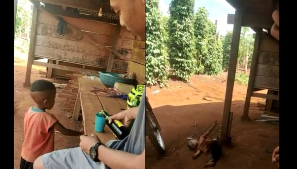 Viral Video Balita Dicekoki Miras, Alhamdulillah Pelaku Sudah Diringkus
