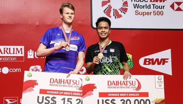 Raih Juara, Anthony Sinisuka Ginting Cetak Rekor di Ranking BWF 2020