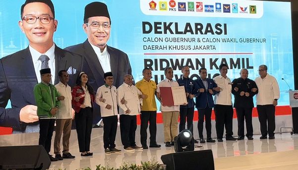 Resmi Deklarasi, Ridwan Kamil-Suswono Maju Pilkada Jakarta Diusung 12 Partai