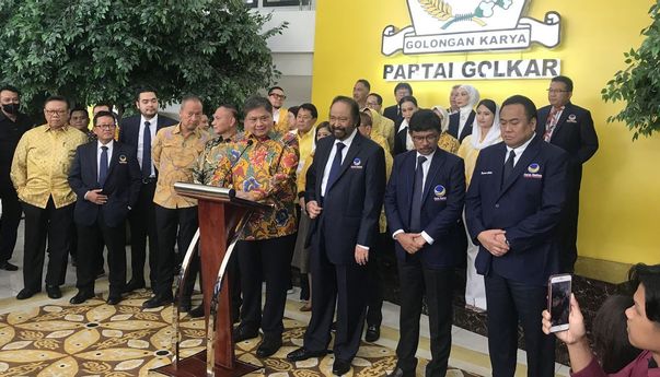 Airlangga Hartarto Terima Kunjungan Surya Paloh di Markas Golkar, Ini 3 Hal yang Dibahas