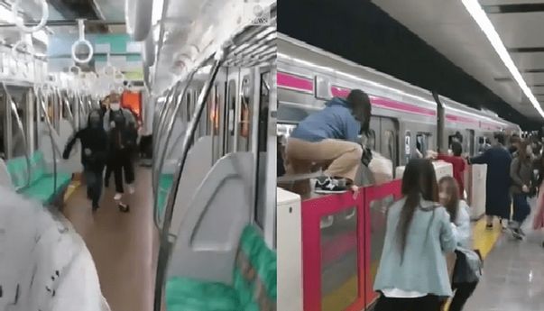 Pria Mirip Joker Tikam 17 Penumpang Kereta Tokyo dan Menyulut Api, Orang-orang Melompat dari Jendela