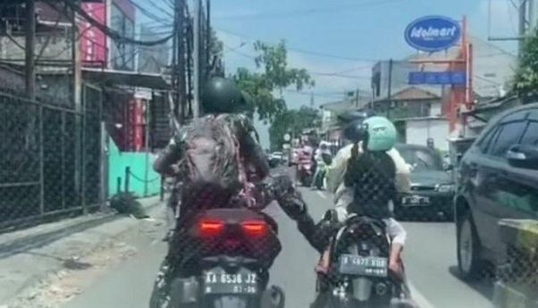 Usai Viral, Anggota Kopasgat TNI AU Tendang Motor Minta Maaf