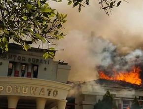 Tersangka Kericuhan Berujung Pembakaran Kantor Bupati Pohuwato Gorontalo Bertambah Jadi 25 Orang