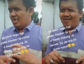 Viral Video Lelaki Tunanetra Didenda Rp50 Ribu Gegara Pakai Masker Tidak Benar