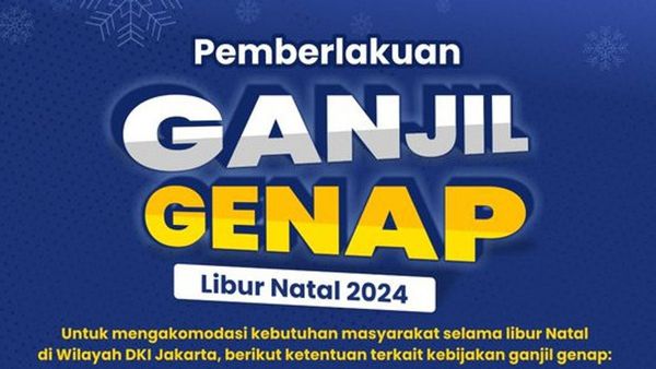 Ada 26 Titik Lokasi, Aturan Ganjil Genap Jelang Tahun Baru 2025