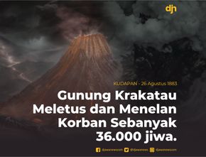 Gunung Krakatau Meletus dan Menelan Korban Sebanyak 36.000 Jiwa