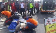 Tergelincir Pasir, Pemotor di Solo Tewas Dilindas Truk