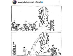 Ustadz Abdul Somad Posting Karikatur yang Sindir Singapura: Tukang Sembunyikan Koruptor Indonesia?