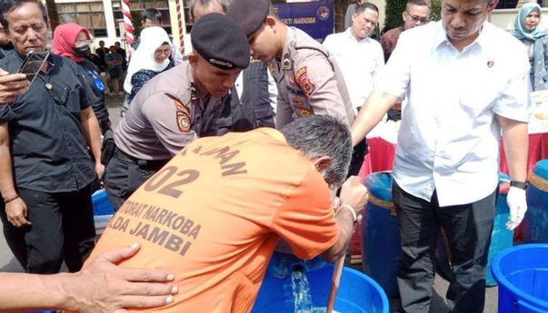 Polda Jambi Musnahkan Berbagai Jenis Narkoba Senilai Rp347 Miliar