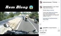 Video Viral Motor Matik Rem Blong di Cangar Mojokerto