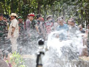 Prabowo Bangun Pipa Air Bersih di Gunungkidul: Masyarakat Bisa Panen Tiga Kali