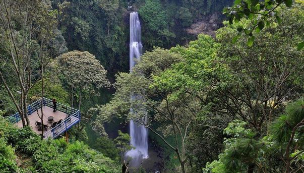Menakjubkan! Kecantikan Air Terjun Pelangi Bisa Dilihat Saat Siang dan Malam