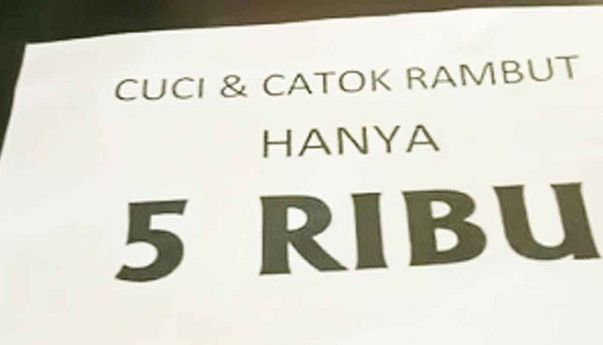 Salon di Jogja yang Viral Karena Pasang Tarif Lima Ribu untuk Potong dan Catok