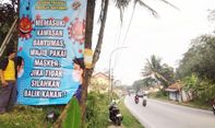 Berita Jateng: Pelanggar Aturan Masker dari Luar Daerah, Banner Dipasang di Perbatasan Kabupaten Banyumas